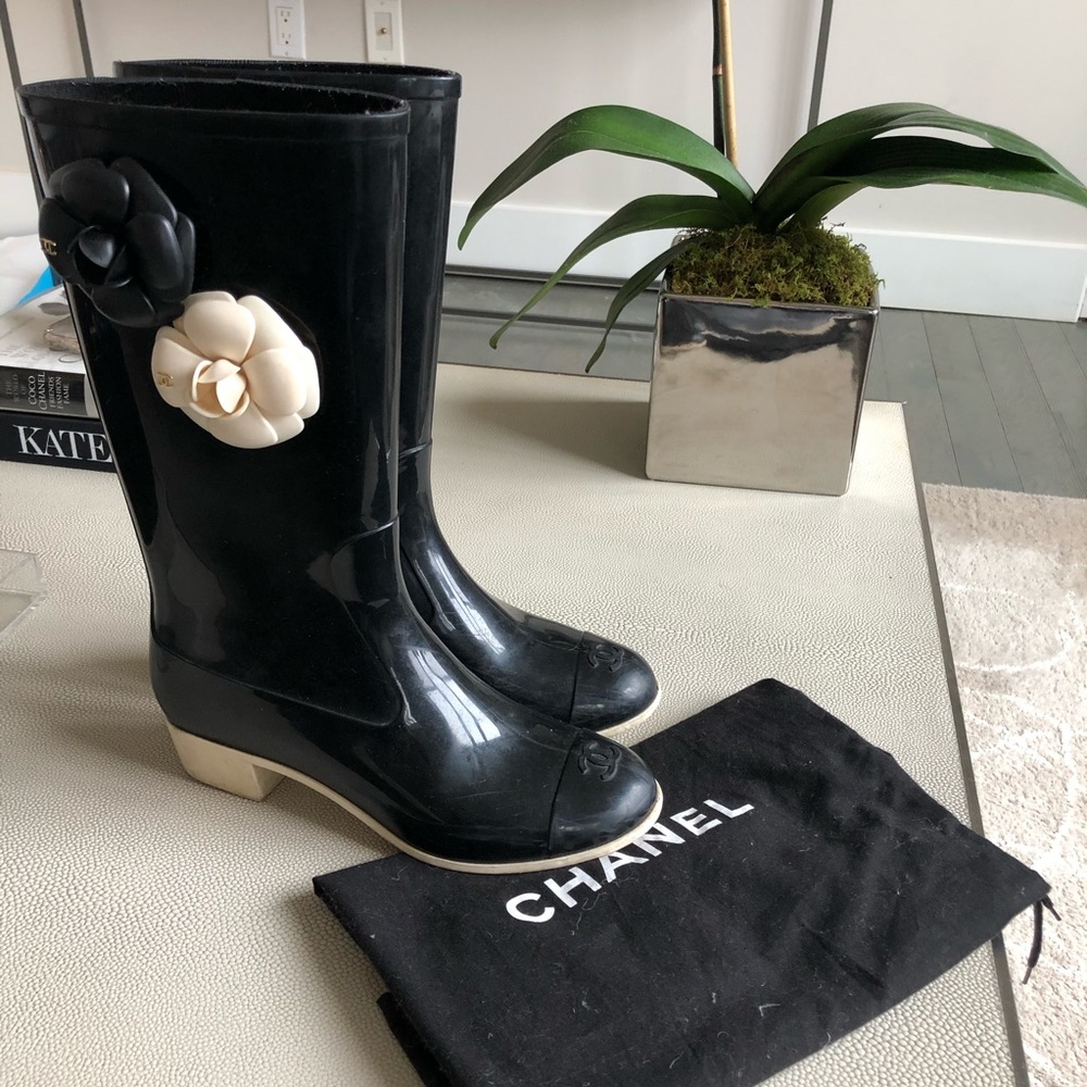 Chanel Camelia Rainboots